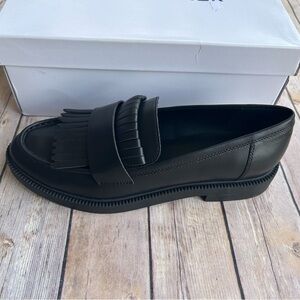 Marc Fisher Black Fringe Loafers